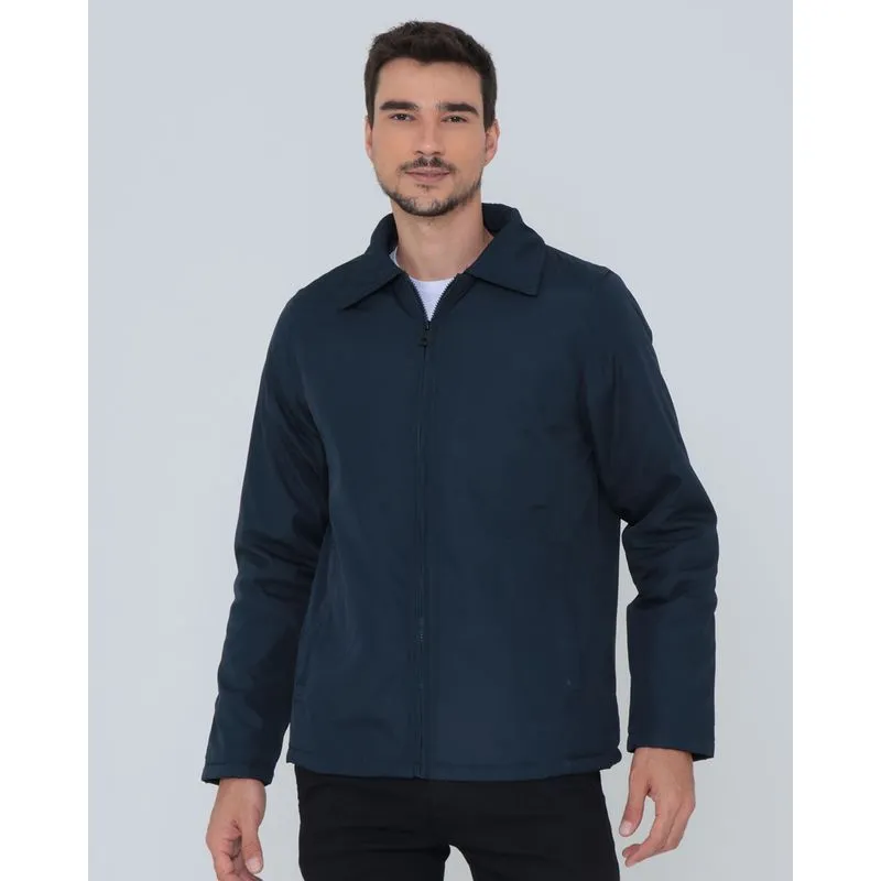 Jaqueta Masculina Poliéster Recortes Azul Marinho G