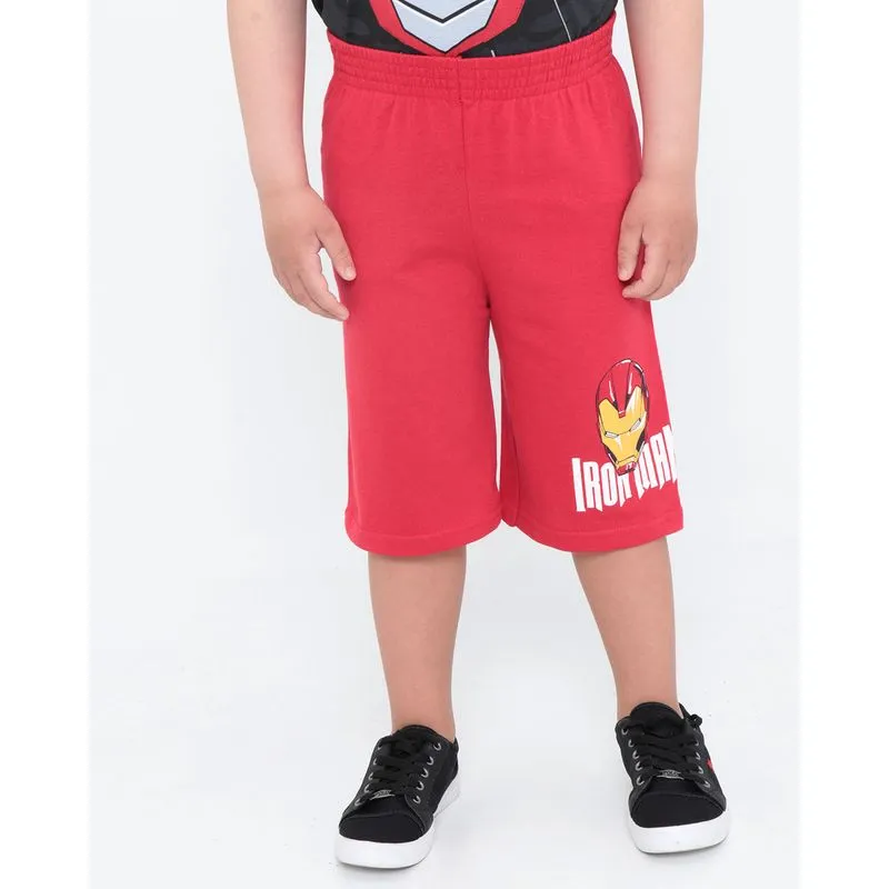 Bermuda Infantil Moletinho Marvel Homem De Ferro Vermelha 4