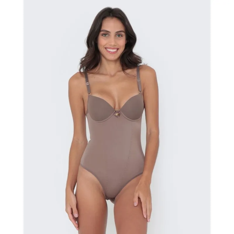 Body Modelador Bojo Marrom M