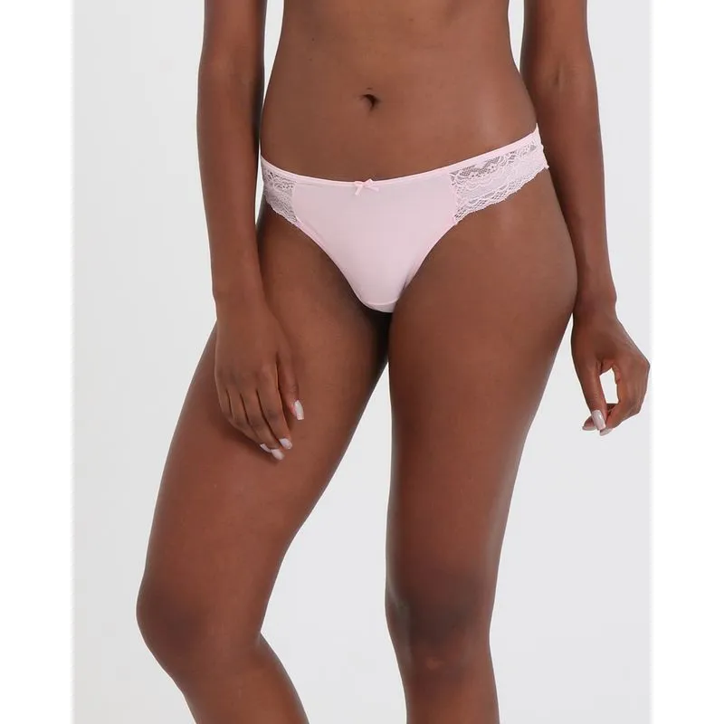 Calcinha Fio Renda Rosa Claro GG