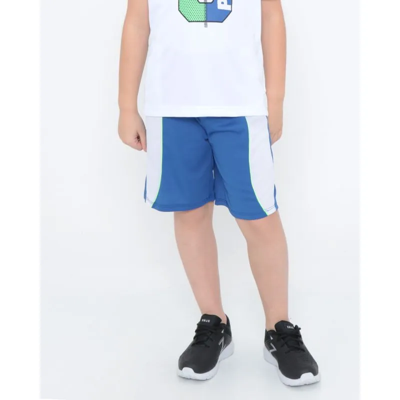 Bermuda Infantil Esportiva Leve Azul 4