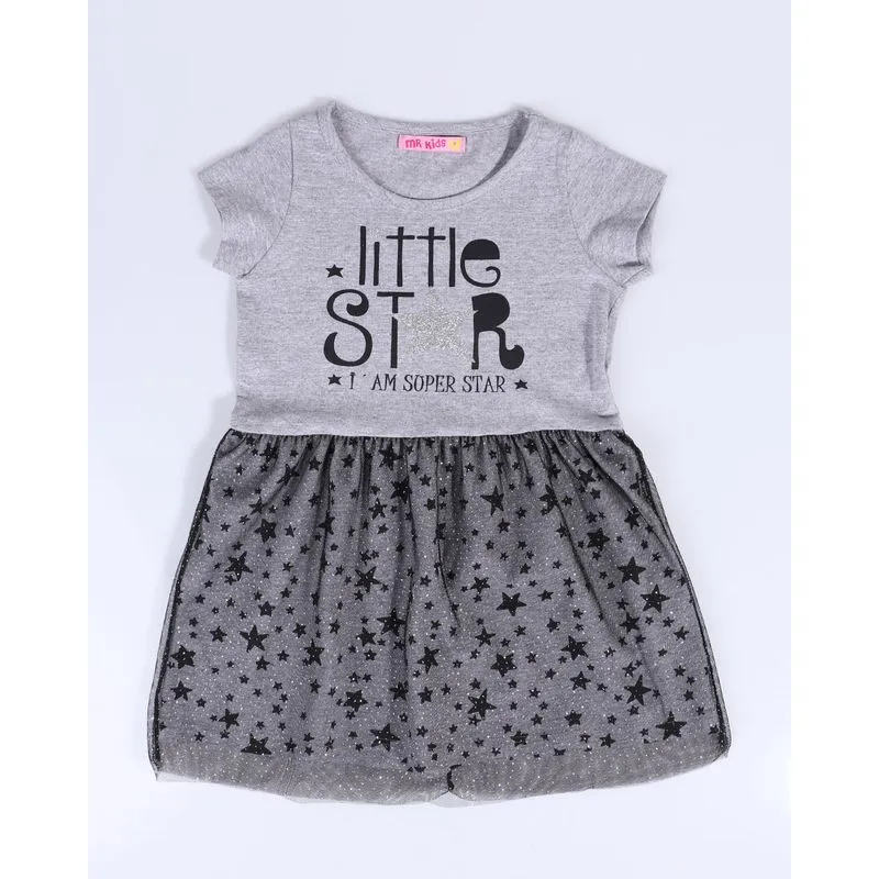 Vestido Bebê Tule Cinza 3