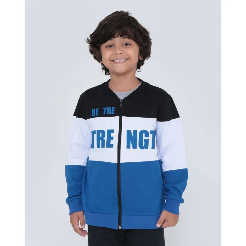 Casaco Moletom Infantil Estampa Frontal Preto 4