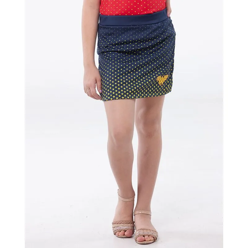 Short Saia Infantil Mulher Maravilha Liga Da Justiça Azul 8