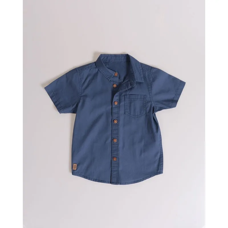 Camisa Bebê Bolso Azul 1