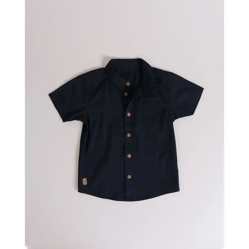 Camisa Bebê Bolso Azul Marinho 1