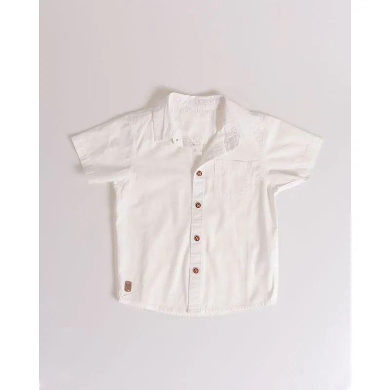 Camisa Bebê Bolso Off White 1