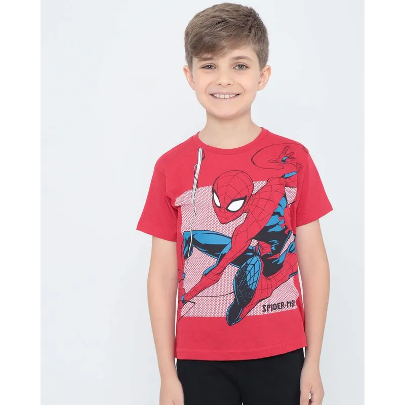 Camiseta Infantil Homem Aranha Marvel Vermelha 4