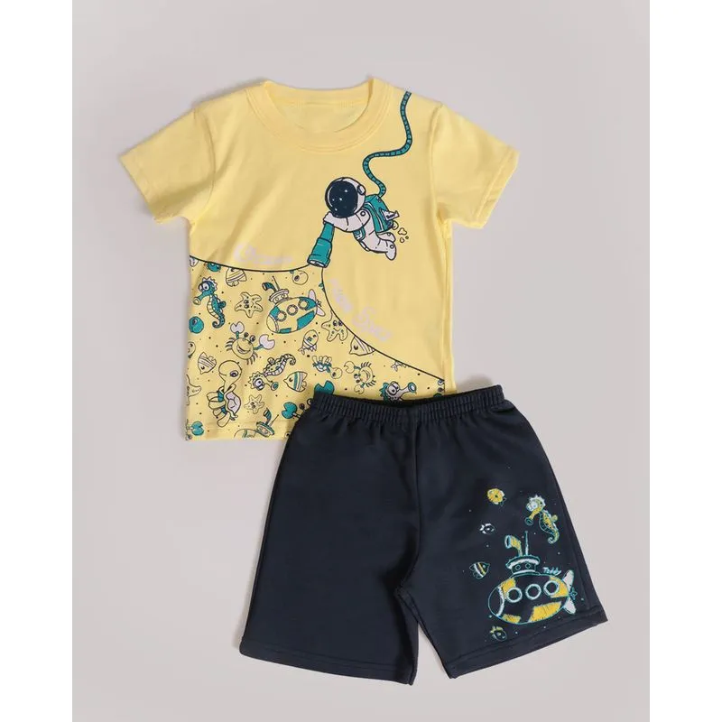 Conjunto Bebê Estampa Mergulhador Amarelo 2