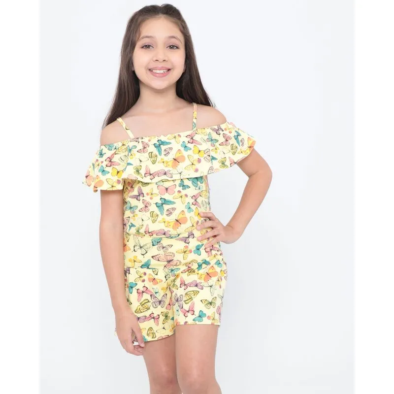 Conjunto Infantil Ciganinha Borboletas Amarelo 10