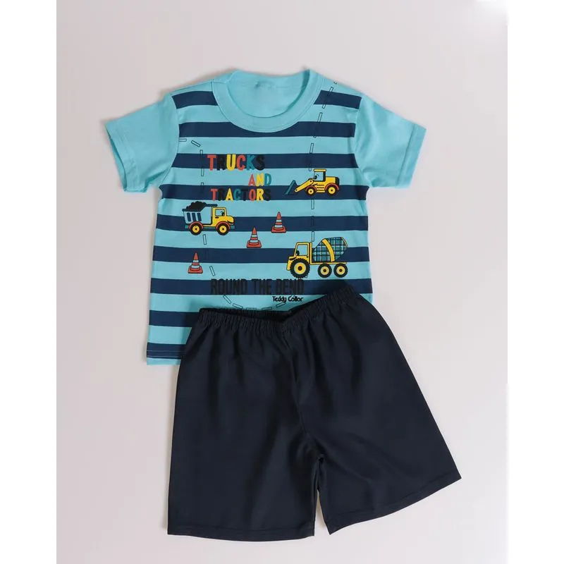 Conjunto Bebê Listrado Azul 2
