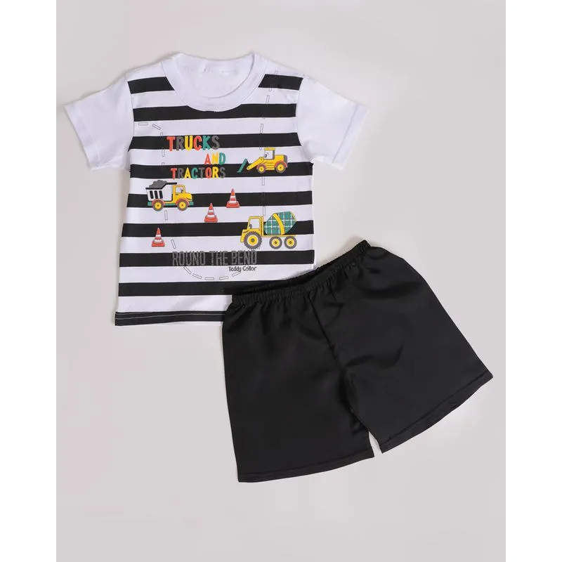 Conjunto Bebê Listrado Branco 1
