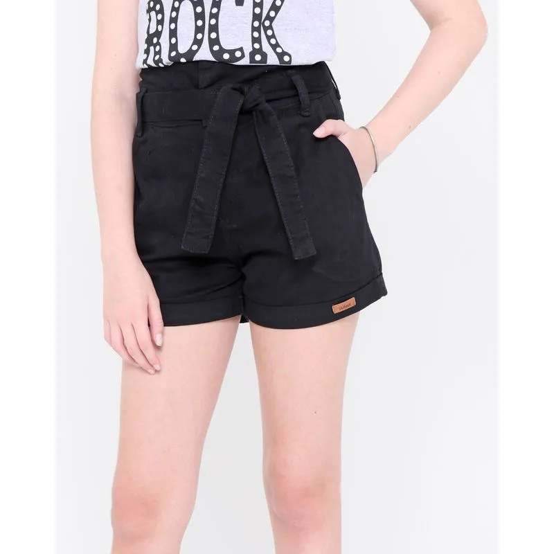 Short Juvenil Clochard Liso Preto 16