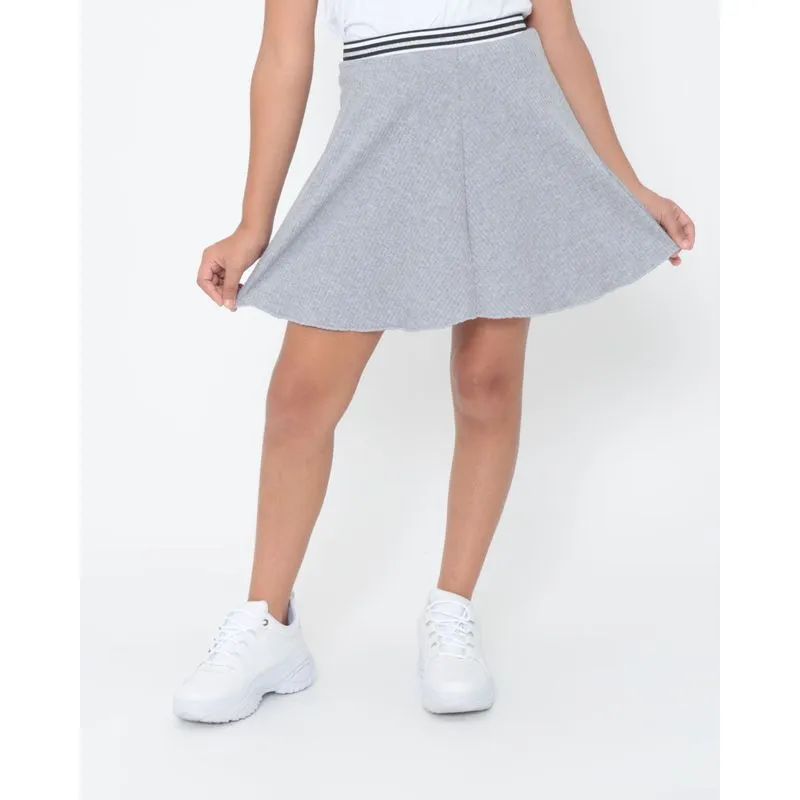 Saia Juvenil Canelada Lurex Cinza 16