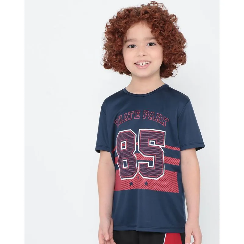 Camiseta Infantil Esportiva Azul Marinho 6