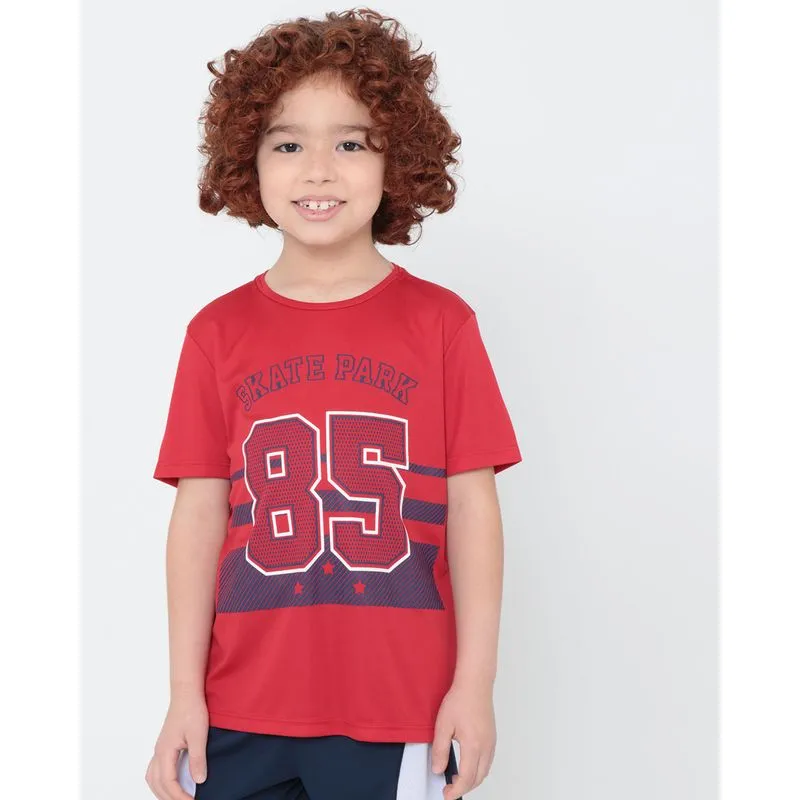 Camiseta Infantil Esportiva Vermelha 6
