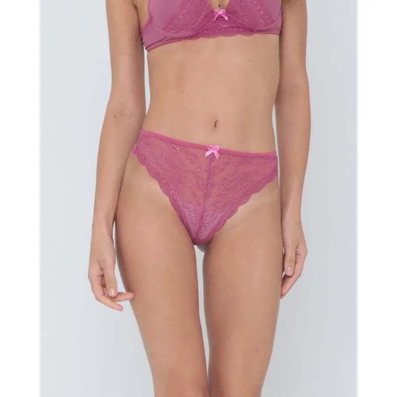 Calcinha Avulsa Fio Renda Rosa P