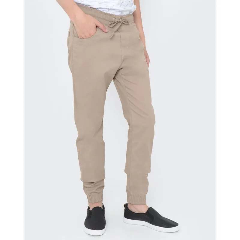 Calça Sarja Jogger Juvenil Bege 16