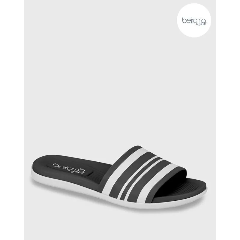 Chinelo Feminino Slide Listrado Beira Rio Preto 35