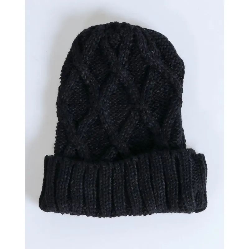 Gorro Feminino Tricô Preto P