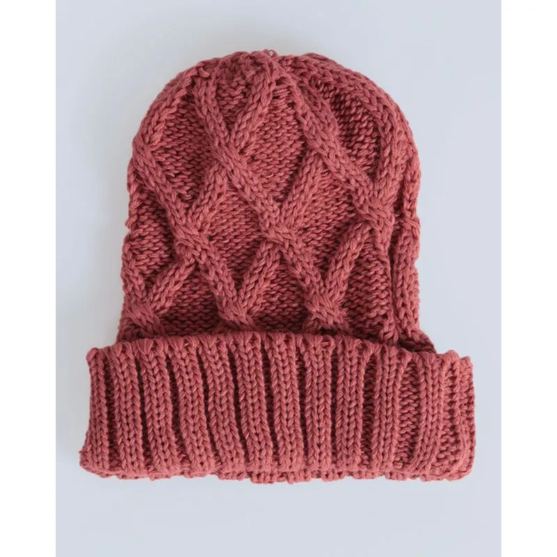 Gorro Feminino Tricô Terracota P