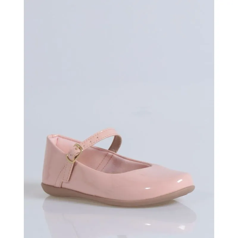 Sapatilha Bebê Boneca Verniz Rosa Claro 25