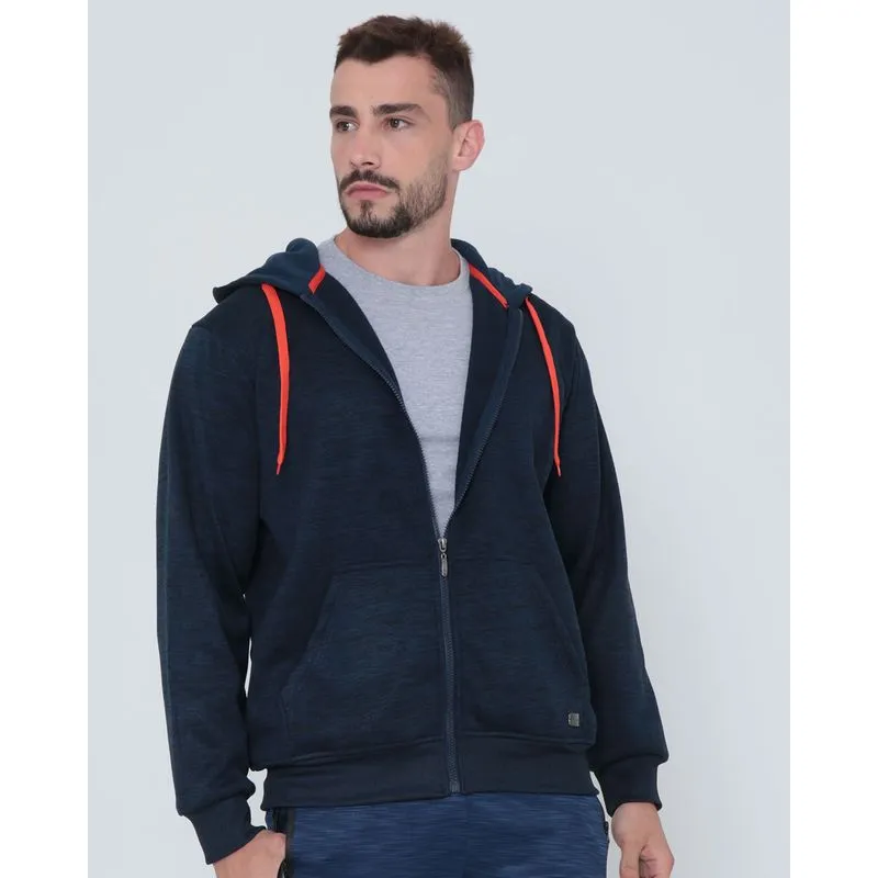Casaco Moletom Masculino Esportivo Azul Marinho G