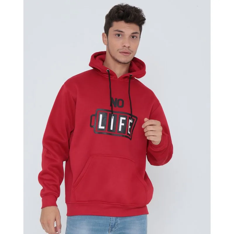 Blusão Moletom Masculino Estampado Vermelho M