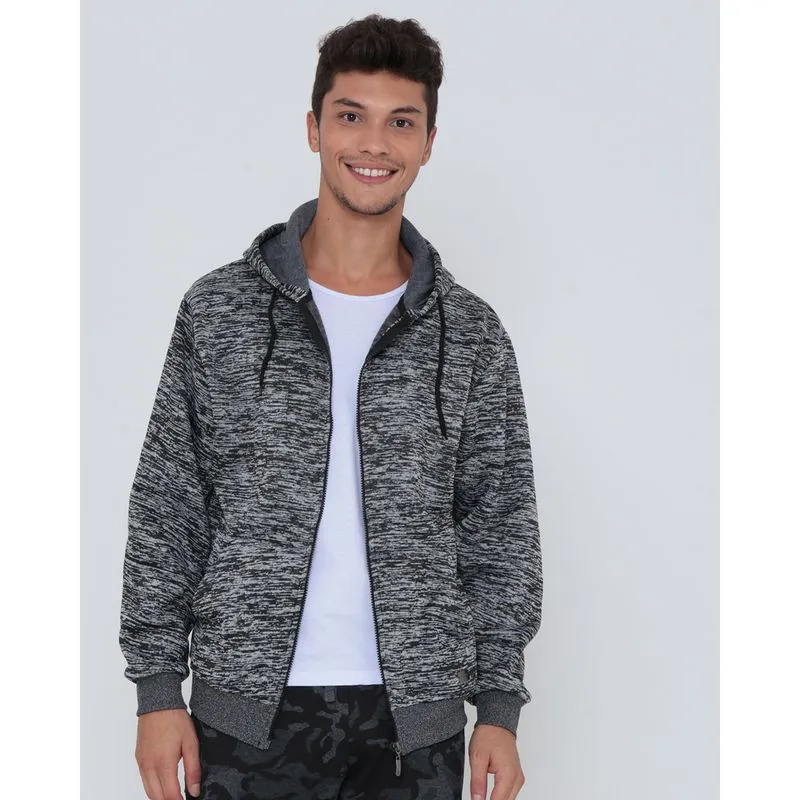 Casaco De Moletom Masculino Esportivo Cinza Escuro G