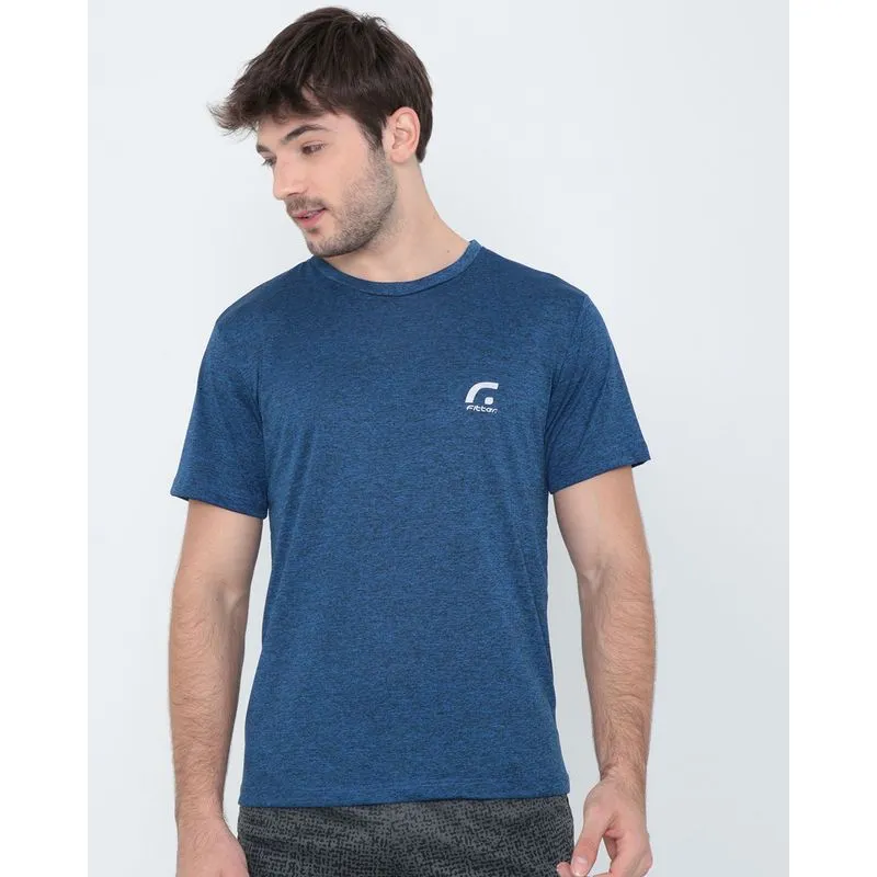Camiseta Esportiva Manga Curta Azul M