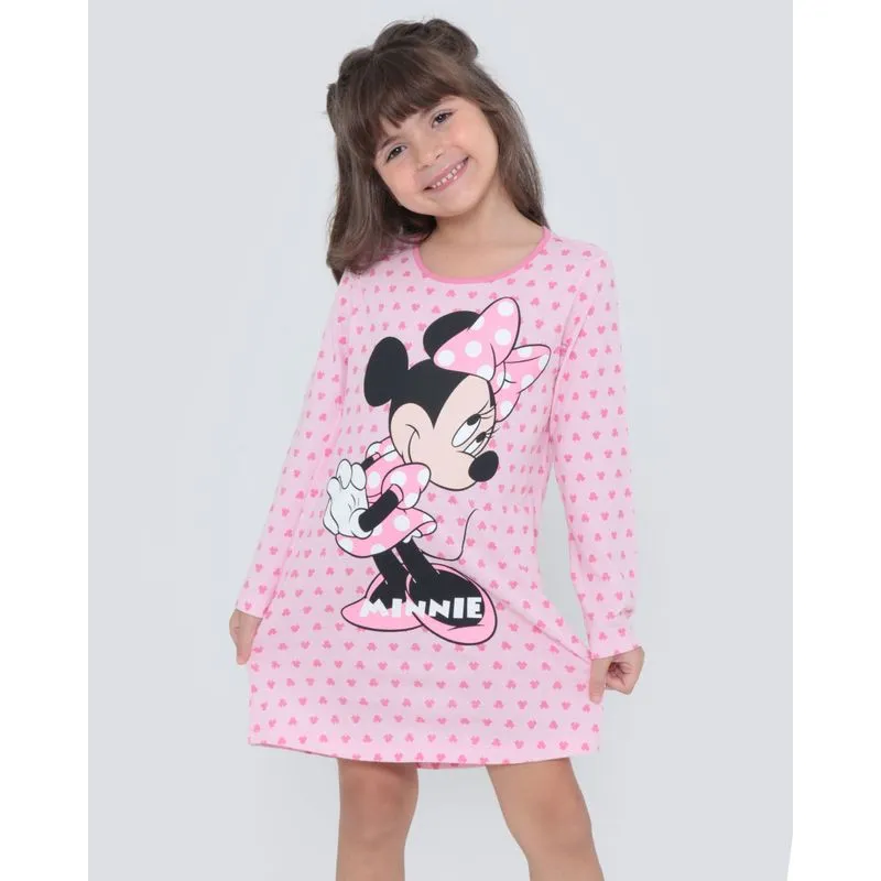 Camisola Infantil Estampa Minnie Disney Rosa 4