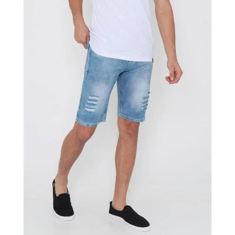 Bermuda destroyed Paradox Jeans azul claro 36