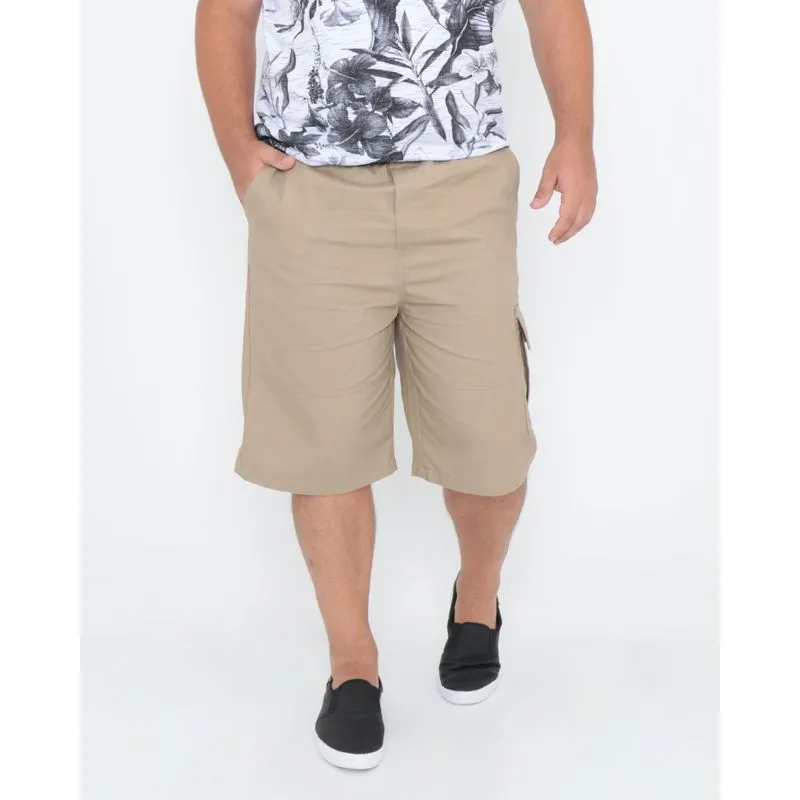 Bermuda Plus Size Cargo Bege 48