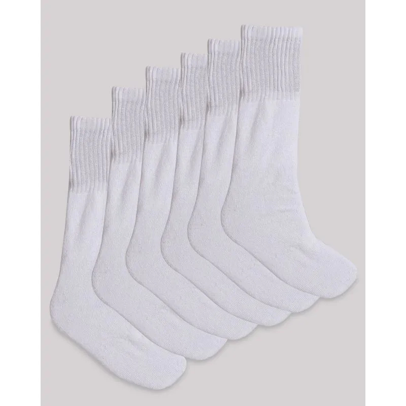 Kit 6 Pares De Meia Cano Longo Branco 39 A 43