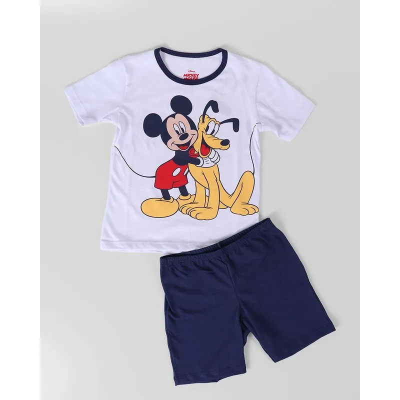 Pijama Bebê Mickey e Pluto Disney Branco 3