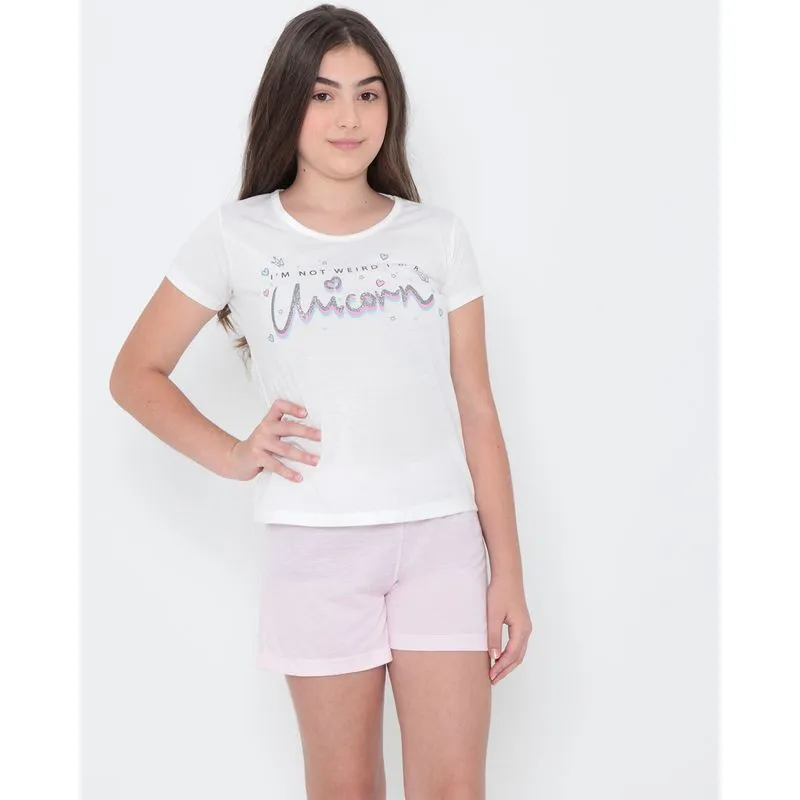 Pijama Juvenil Brilho Off White 12