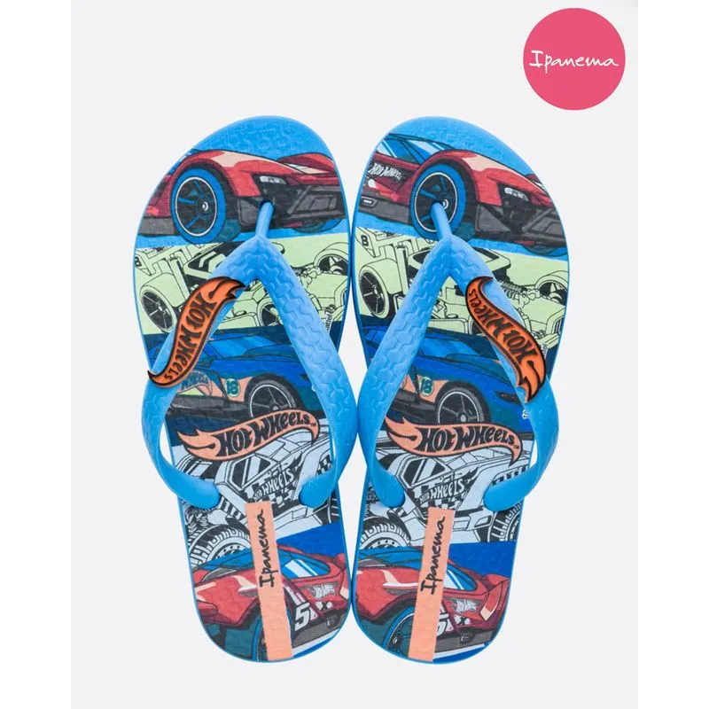 Chinelo Ipanema Infantil Hot Wheels Azul 19/20