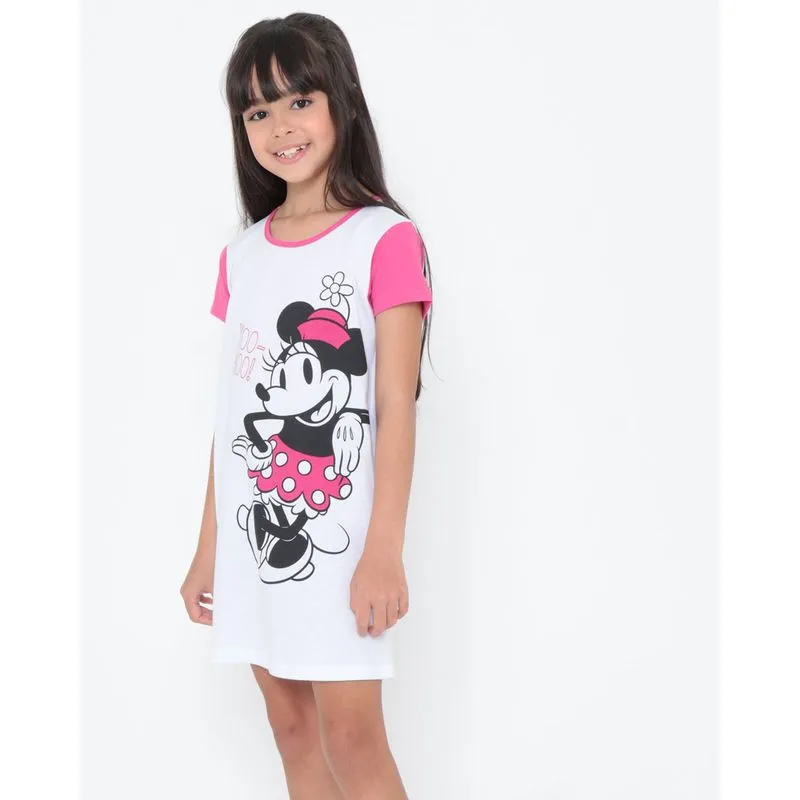 Camisola Infantil Minnie Disney Branca 6
