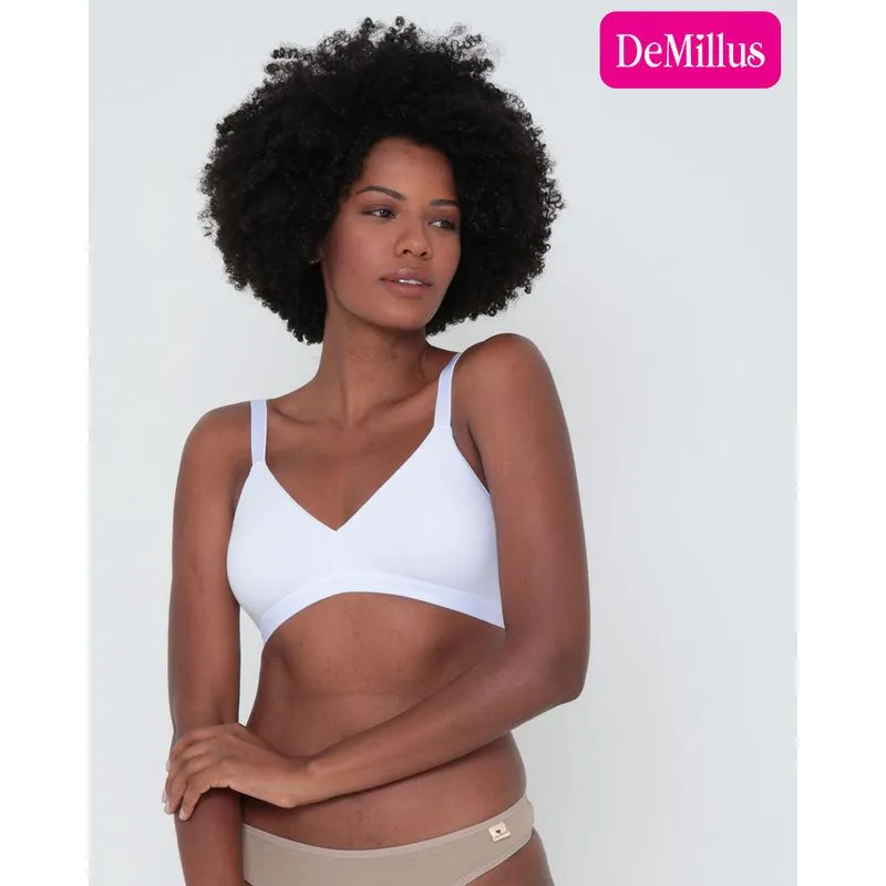Sutiã DeMillus Sem Bojo Algodão Branco 50