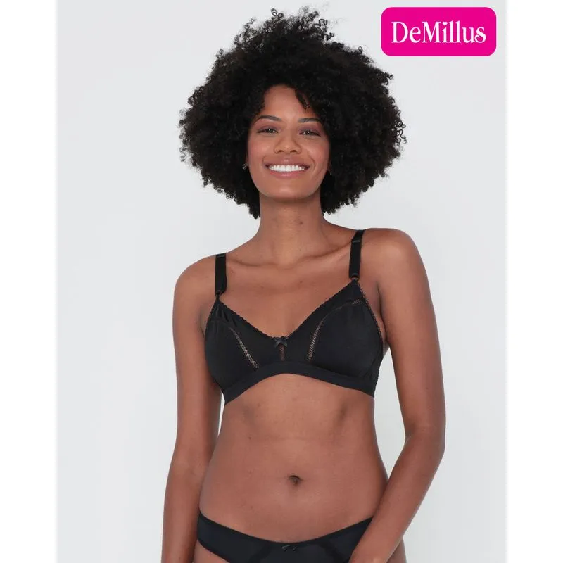 Sutiã Sem Bojo Textura Demillus Preto 46
