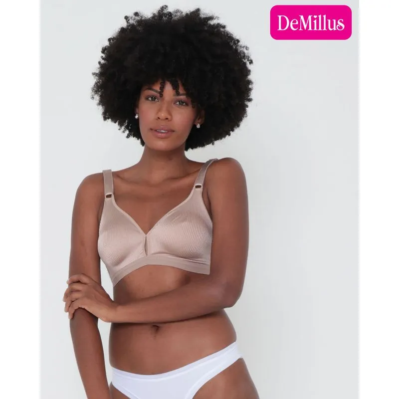 Sutiã Sem Bojo Acetinado Demillus Bege 52