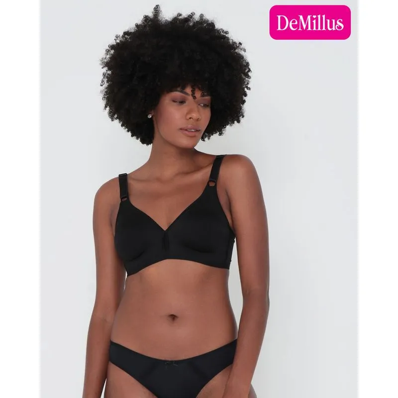 Sutiã Sem Bojo Acetinado Demillus Preto 52
