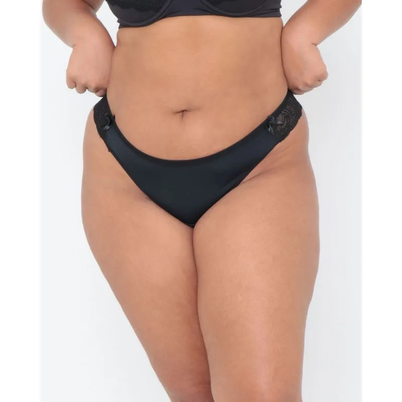 Calcinha Plus Size Fio Renda Preta P