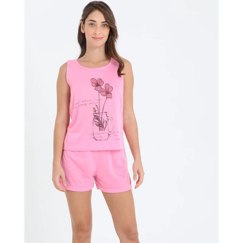 Pijama Feminino Estampa Flores Rosa P