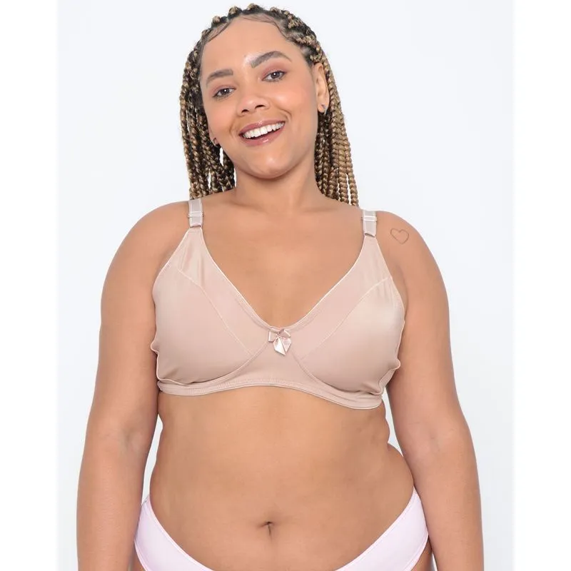 Sutiã Plus Size Com Base Sem Bojo Bege 46