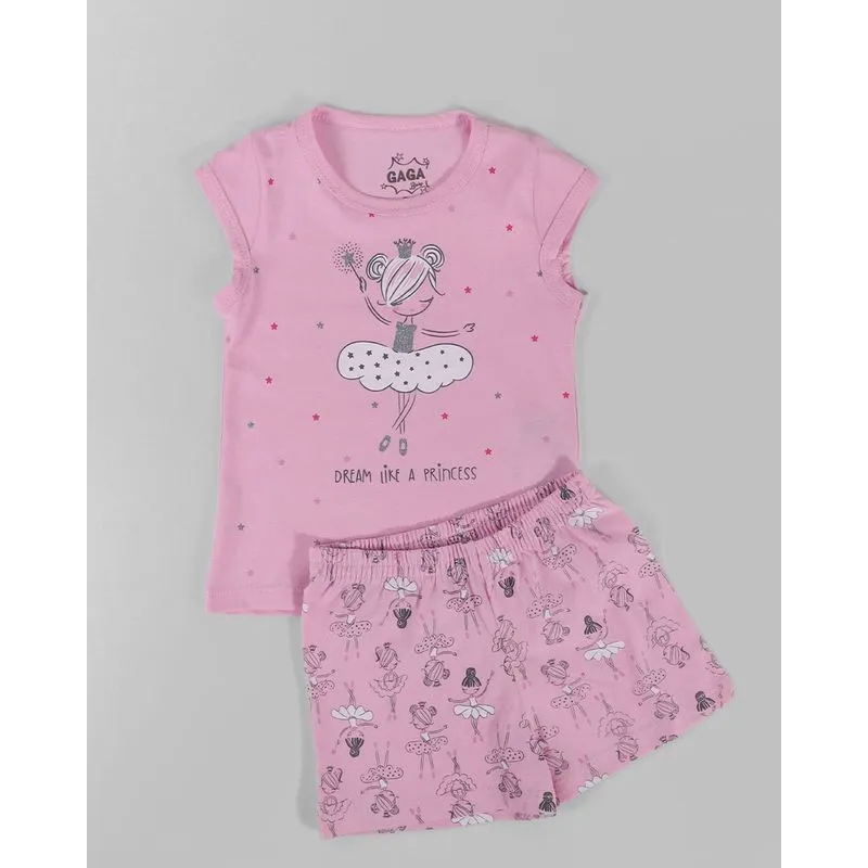 Pijama Bebê Bailarinas Rosa Claro 1