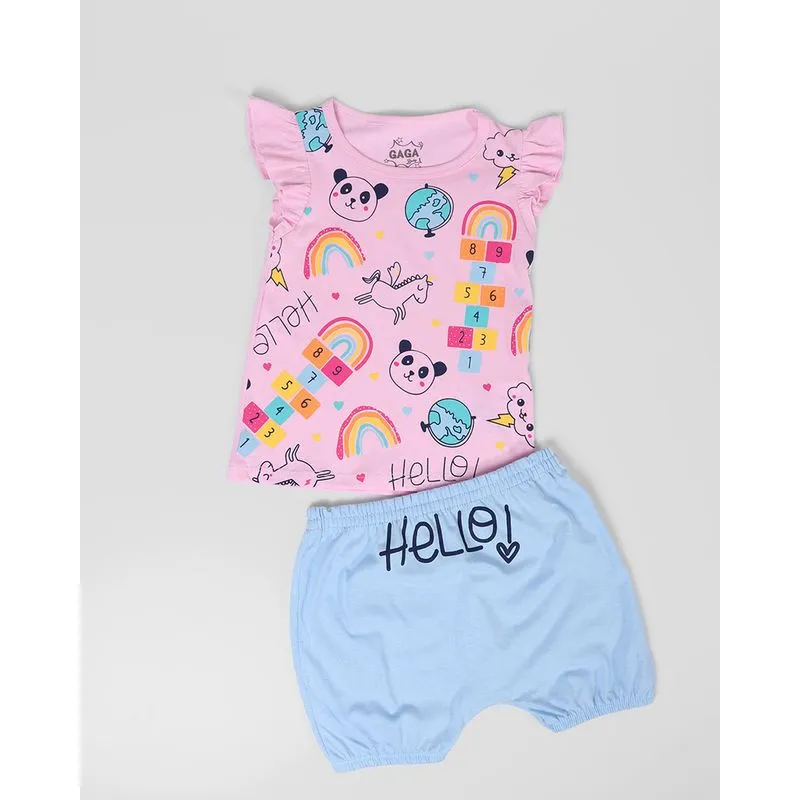 Pijama Bebê Estampado Rosa 3