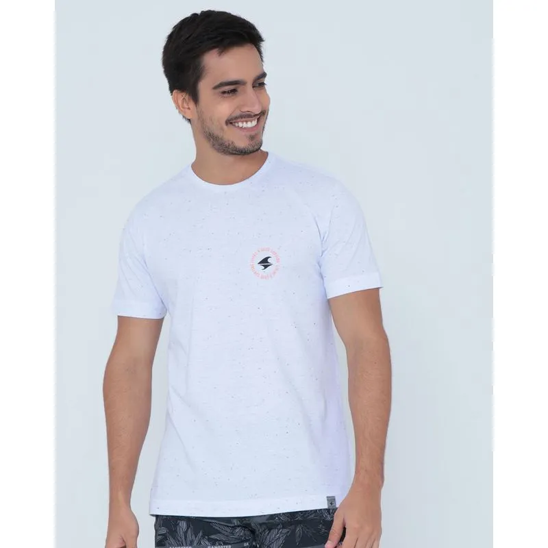 Camiseta Manga Curta Botone Branca G