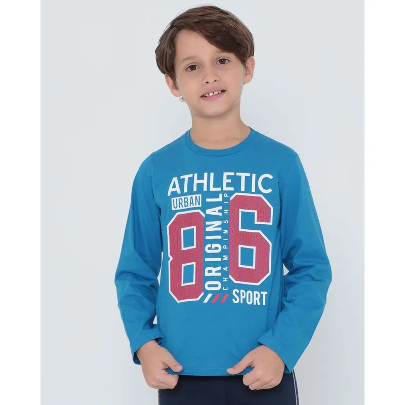 Camiseta Infantil Estampa Esporte Azul 8