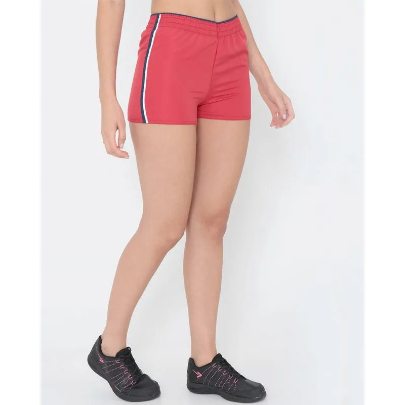 Short Praia Básico Frisos Vermelho G